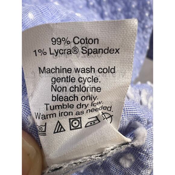 J.Crew Kaftan Blouse, Light Blue, Cotton Dobby, Peasant Boho Tunic Top S - Picture 9 of 9